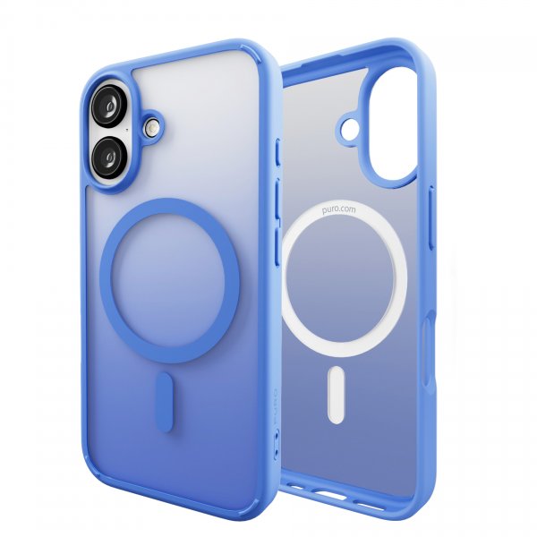 Puro iPhone 16 Deksel Gradient Blå