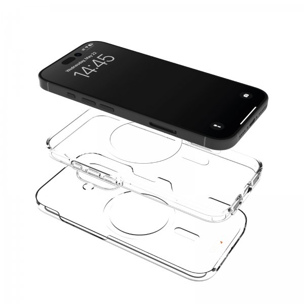 Puro iPhone 16 Plus Deksel Impact Clear D3O MagSafe Transparent