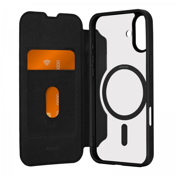 Puro iPhone 16 Plus Etui Book Mag 2 Svart
