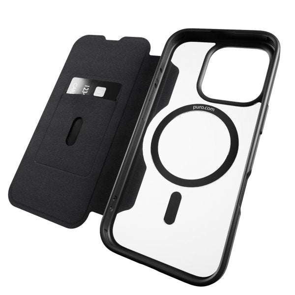 Puro iPhone 16 Pro Etui Book Mag 2 Svart