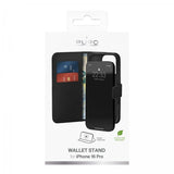 Puro iPhone 16 Pro Etui Wallet Stand Svart
