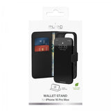 Puro iPhone 16 Pro Max Etui Wallet Stand Svart