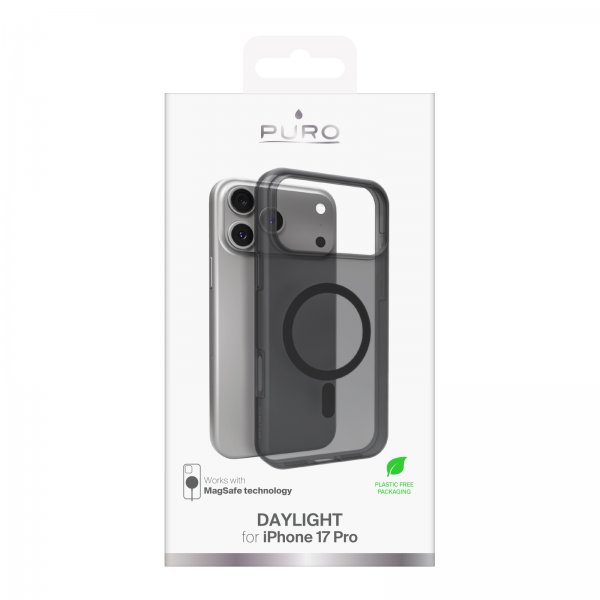 Puro iPhone 17 Pro Deksel Daylight MagSafe Svart