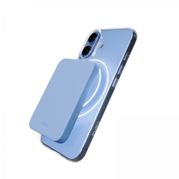 Puro iPhone 17 Deksel Lite Mag Transparent Blå
