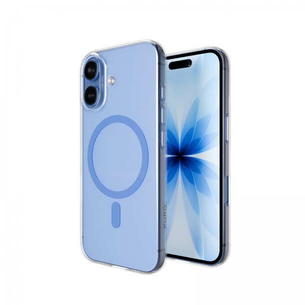 Puro iPhone 17 Deksel Lite Mag Transparent Blå