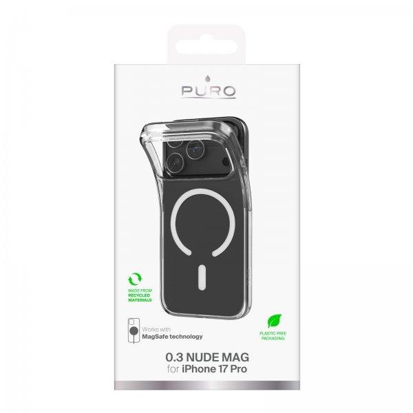 Puro iPhone 17 Pro Deksel 0.3 Mag Transparent