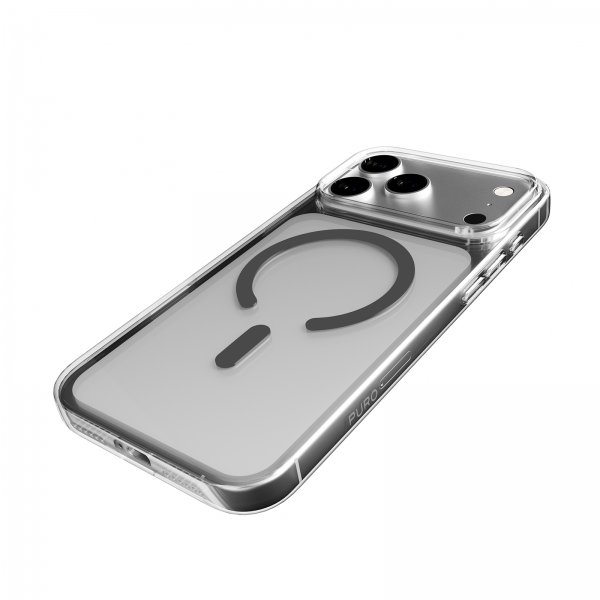 Puro iPhone 17 Pro Deksel Lite Mag Transparent Svart