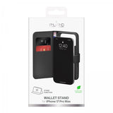Puro iPhone 17 Pro Max Etui Wallet Stand Svart