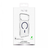 Puro iPhone 17 Pro Max Deksel Lite Mag Transparent Blå