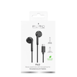 Puro Kablede Hodetelefoner Filo USB-C Svart