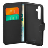 Puro Samsung Galaxy S24 Etui Wallet Stand Svart