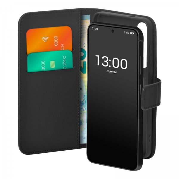 Puro Samsung Galaxy S24 Plus Etui Wallet Stand Svart