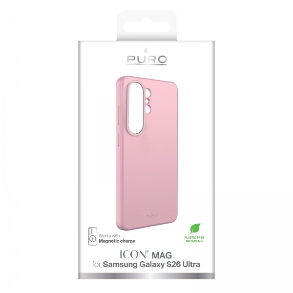 Puro Samsung Galaxy S26 Ultra Deksel ICON Mag Pro Rosa