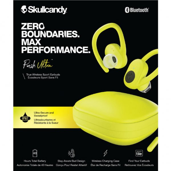 Skullcandy Push Ultra Hodetelefoner In-Ear True Wireless Gul