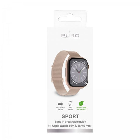 Puro Apple Watch 44/45/46mm/Ultra 49mm Armbånd Sport Strap Sandshell