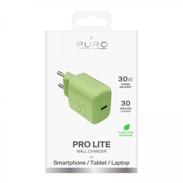 Puro Lader Pro Lite 30W USB-C Grønn