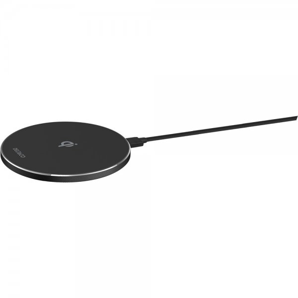 Deltaco Trådløs lader 15W LED Qi Svart