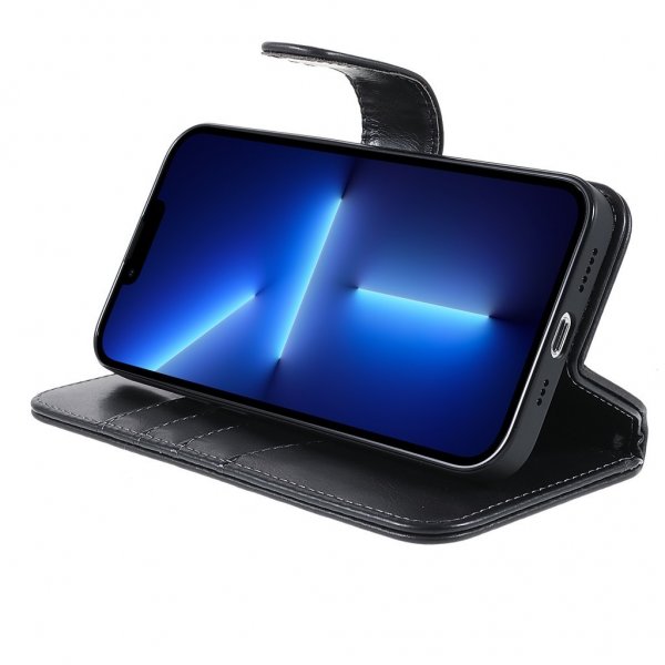 Nordic Covers iPhone 14 Pro Etui Essential Leather Raven Black