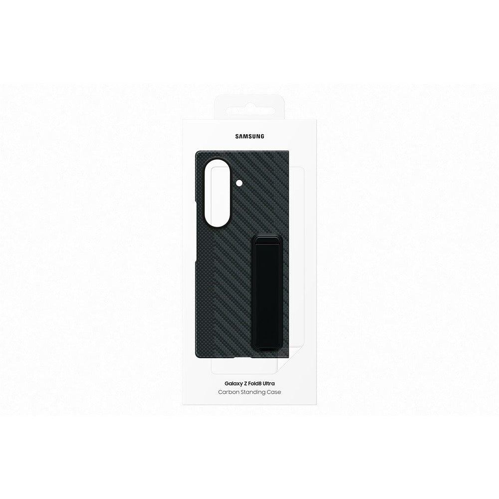Samsung Original Samsung Galaxy Z Fold 8 Ultra Deksel Carbon Standing Case Svart