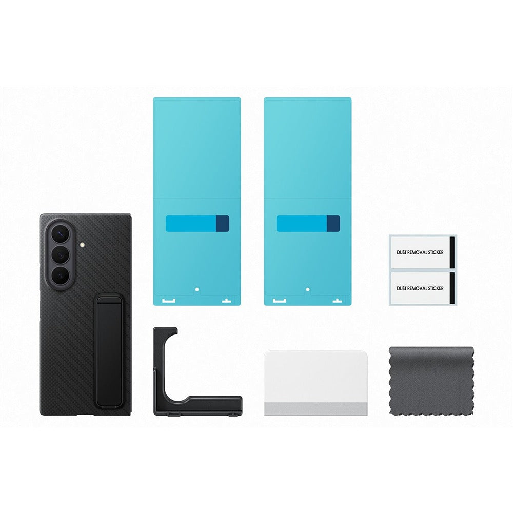 Samsung Original Samsung Galaxy Z Fold 8 Ultra Deksel Carbon Standing Case Svart