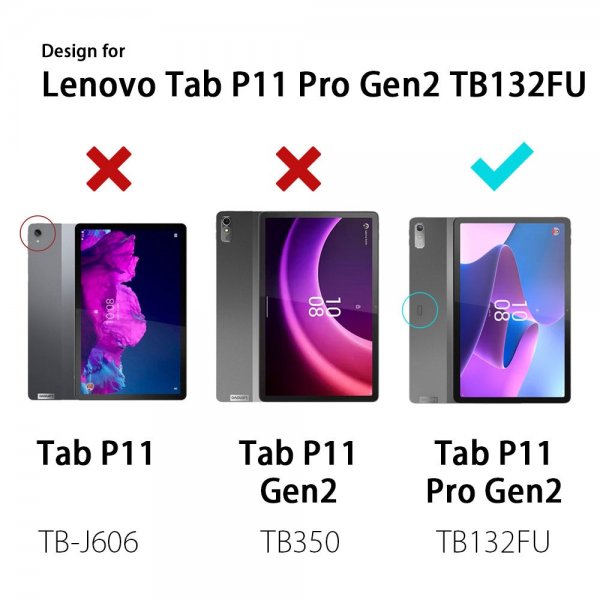 Armor-X Lenovo Tab P11 Pro (2nd gen) TB132 TB138 Deksel Rainproof Rugged Case Hand Strap Kickstand