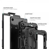 Armor-X Samsung Galaxy Tab A9 Deksel Rainproof Rugged Case Hand Strap Kickstand