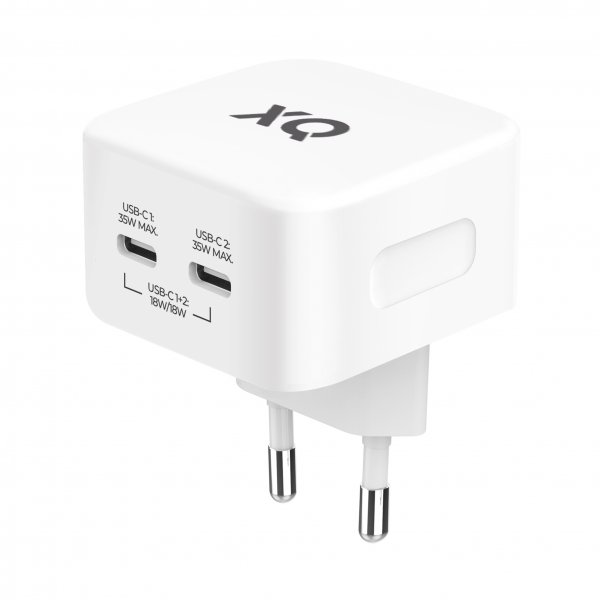 Xqisit Lader 35W 2xUSB-C GaN Wall Charger