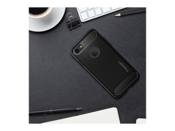 Spigen iPhone 7/8/SE Deksel Rugged Armor Matte Black