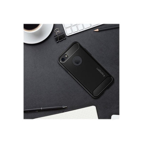 Spigen iPhone 7/8/SE Deksel Rugged Armor Matte Black