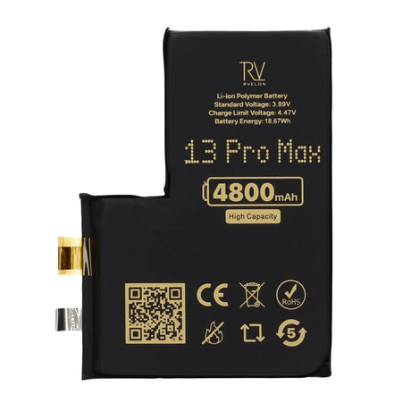 Rvelon Batteri til iPhone 13 Pro Max 4800mAh uten flexkabel
