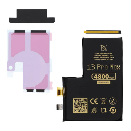 Rvelon Batteri til iPhone 13 Pro Max 4800mAh uten flexkabel