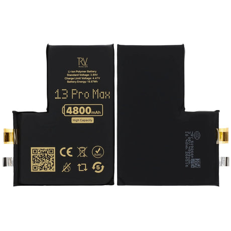 Rvelon Batteri til iPhone 13 Pro Max 4800mAh uten flexkabel