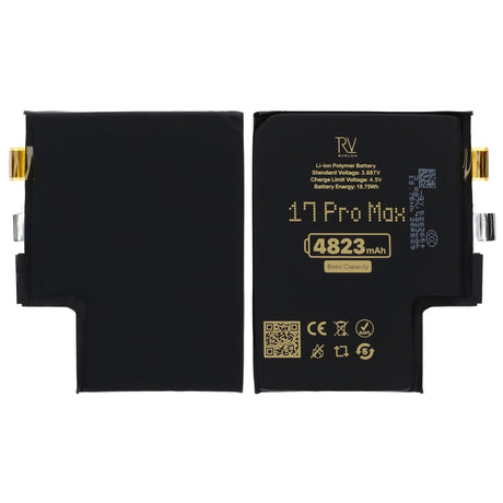 Rvelon Batteri til iPhone 17 Pro Max 4823mAh uten flexkabel