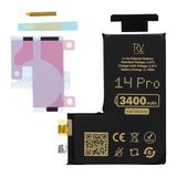 Rvelon Batteri til iPhone 14 Pro 3400mAh uten flexkabel