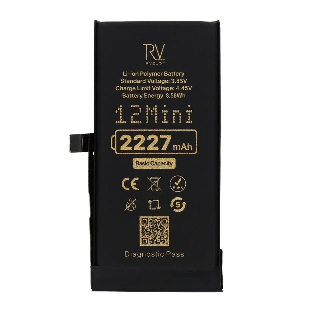 Rvelon Batteri for iPhone 12 Mini – 2227 mAh Original kapasitet