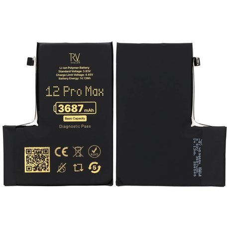 Rvelon Batteri for iPhone 12 Pro Max – 3687 mAh Original kapasitet