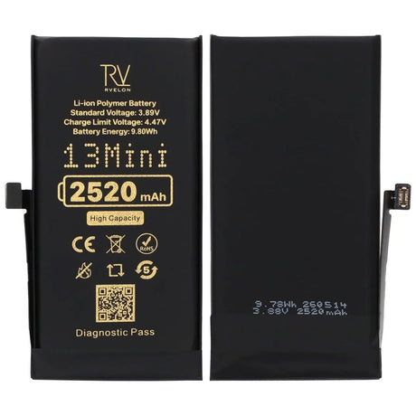 Rvelon Batteri for iPhone 13 Mini – 2520 mAh høy kapasitet