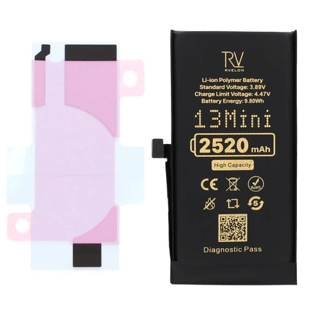 Rvelon Batteri for iPhone 13 Mini – 2520 mAh høy kapasitet
