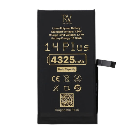 Rvelon Batteri for iPhone 14 Plus – 4325 mAh original kapasitet