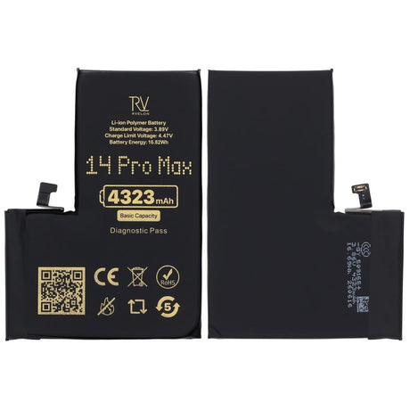Rvelon Batteri for iPhone 14 Pro Max – 4323 mAh original kapasitet