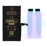 Rvelon Batteri for iPhone 15 – 3650 mAh høy kapasitet