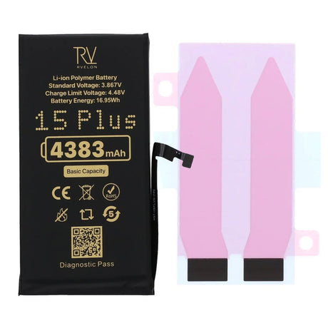 Rvelon Batteri for iPhone 15 Plus – 4383 mAh original kapasitet