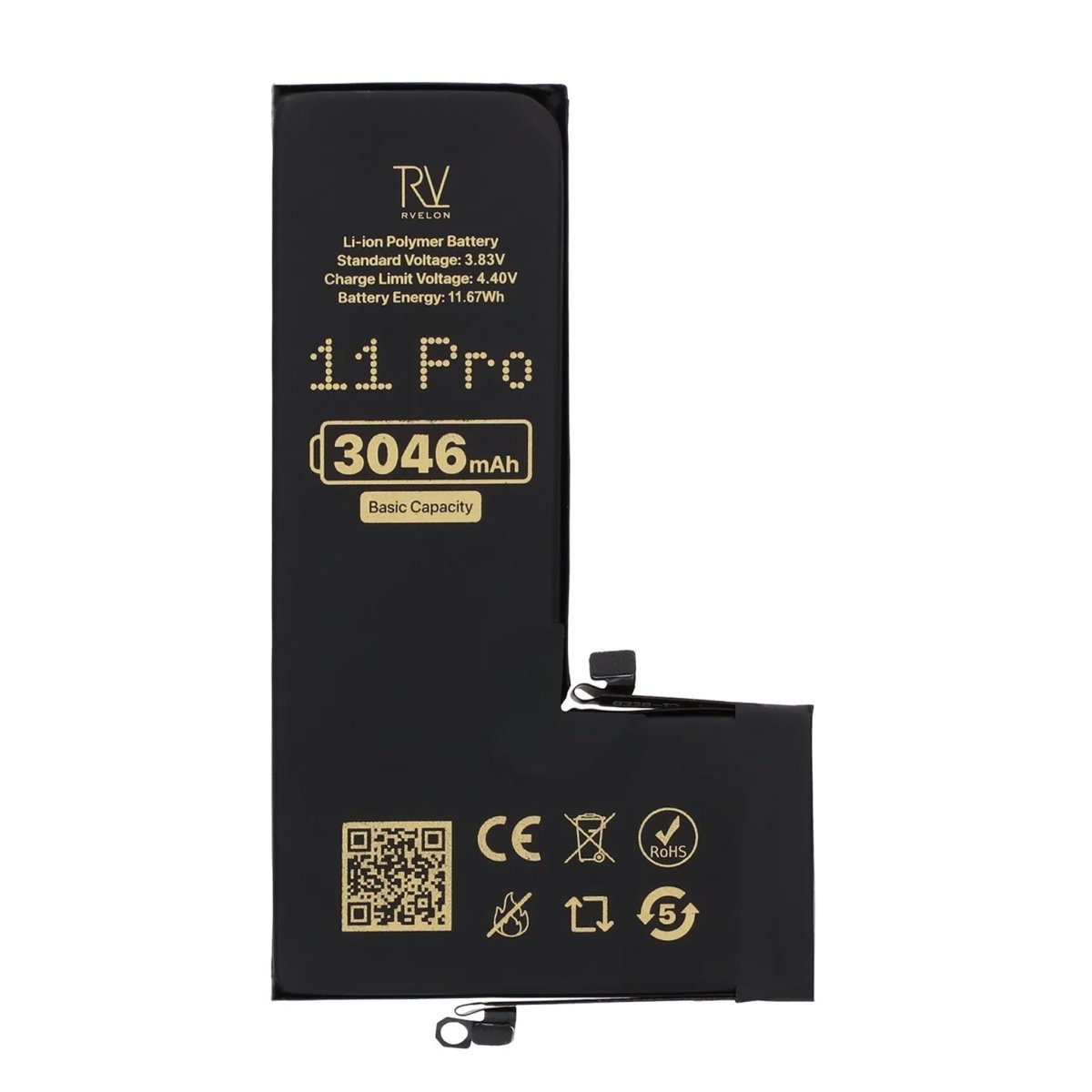 Rvelon Premium-batteri til iPhone 11 Pro – 3046mAh