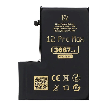 Rvelon Premium-batteri til iPhone 12 Pro Max – 3687mAh