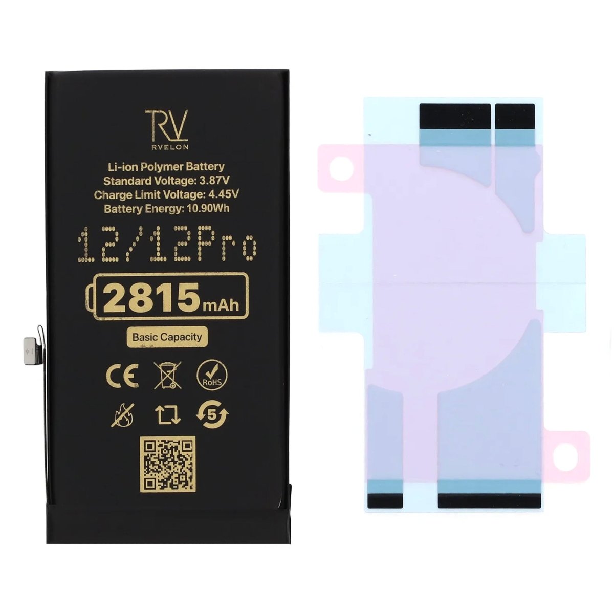 Rvelon Premium-batteri til iPhone 12/12 Pro – 2815mAh