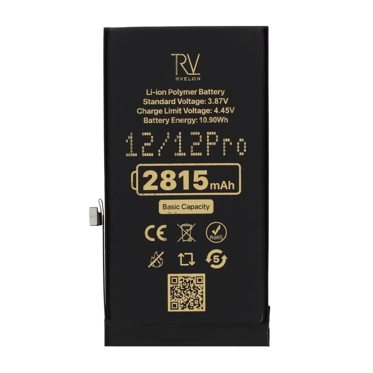 Rvelon Premium-batteri til iPhone 12/12 Pro – 2815mAh