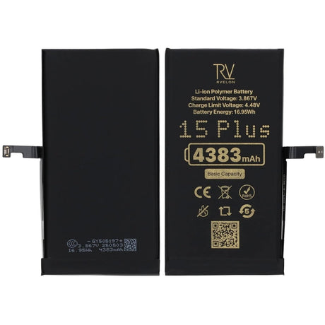 Rvelon Premium Batteri for iPhone 15 Plus – 4383mAh
