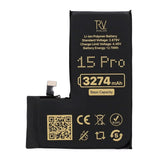 Rvelon Premium Batteri for iPhone 15 Pro – 3274mAh