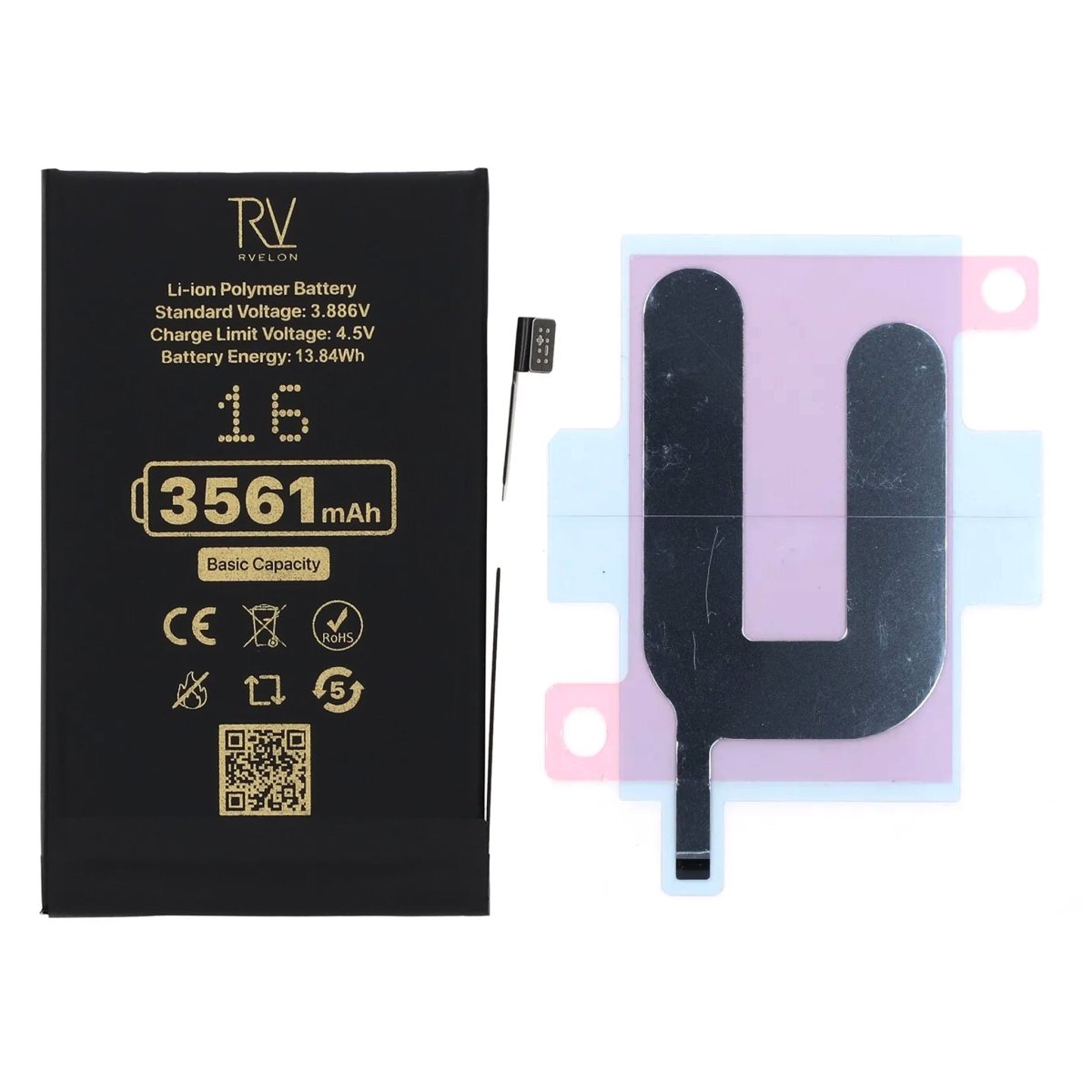 Rvelon Premium Batteri for iPhone 16 – 3561mAh