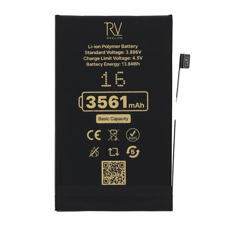Rvelon Premium Batteri for iPhone 16 – 3561mAh